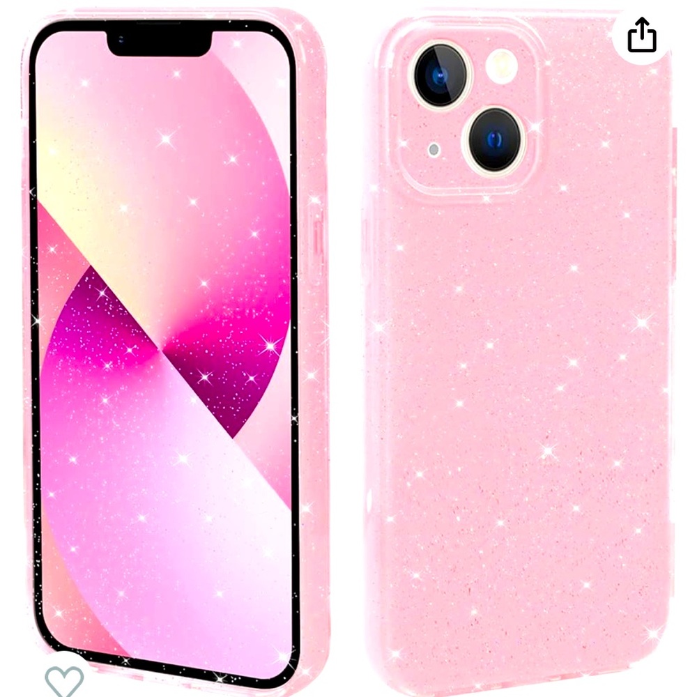 iPhone, 13 promax sparkly case with camera protector. New